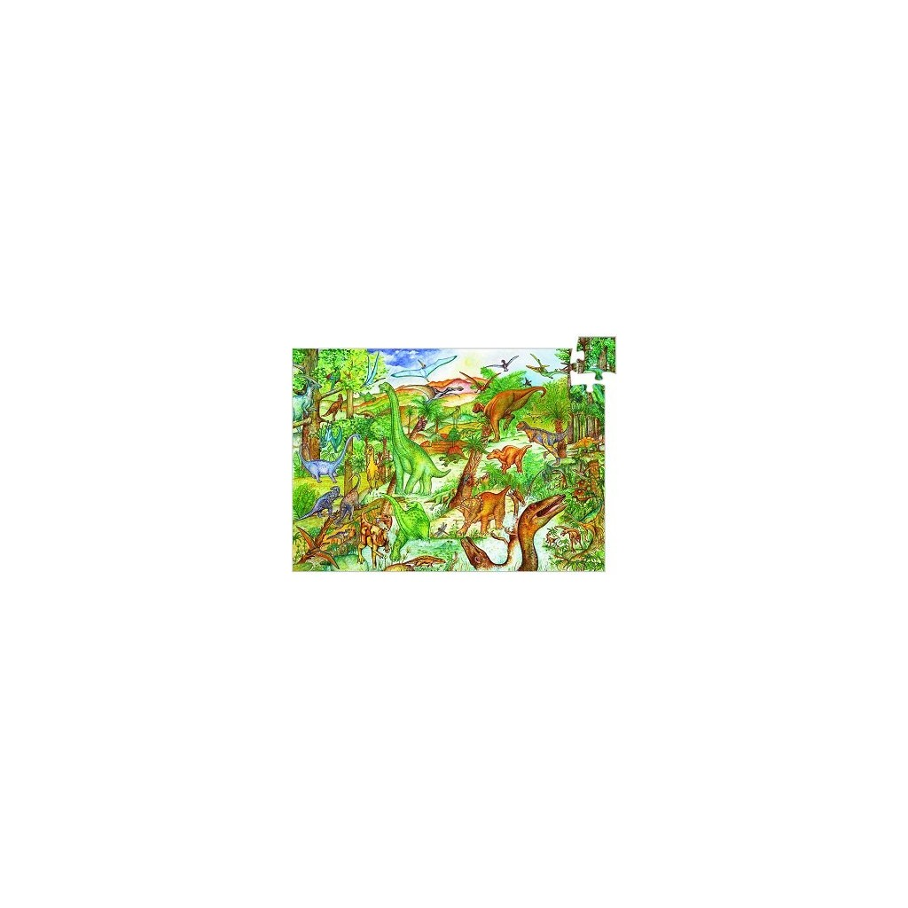 Dinosaures - 100 pcs - Puzzle Observation + Livret