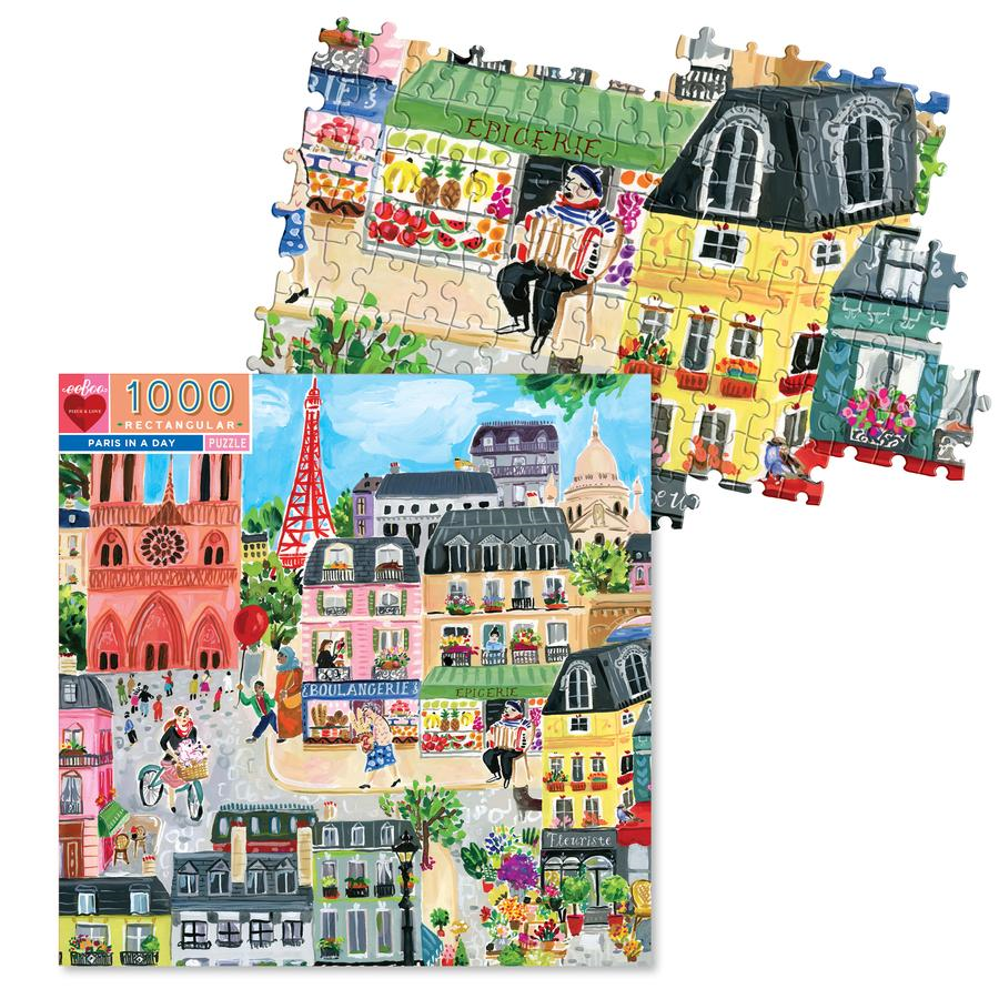 PARIS IN A DAY - Puzzle 1000 pièces Eeboo