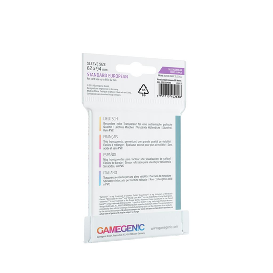 Gamegenic - 50 sleeves Prime 62x94 Standard EU - Protège-cartes