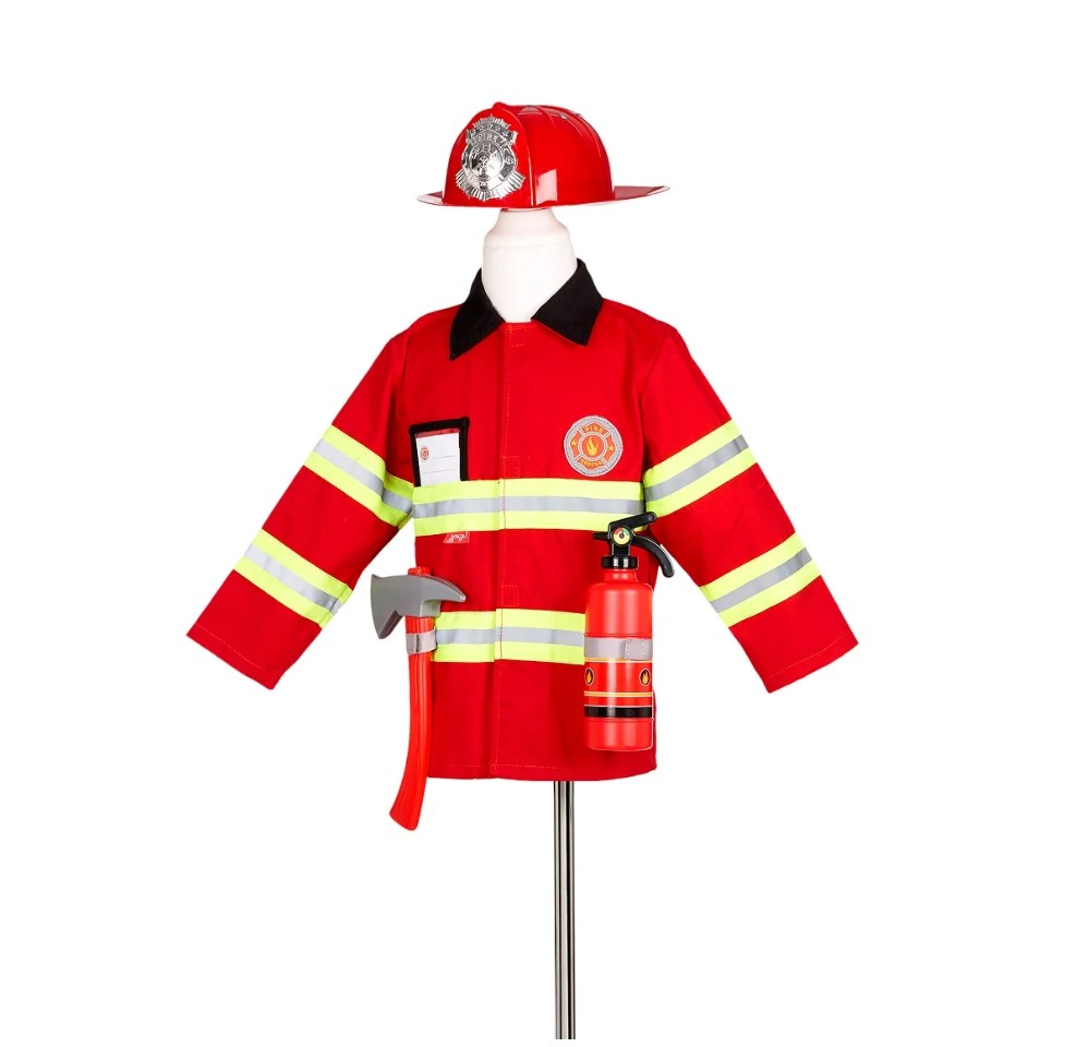 Set de pompier + accessoires, 4-7 ans