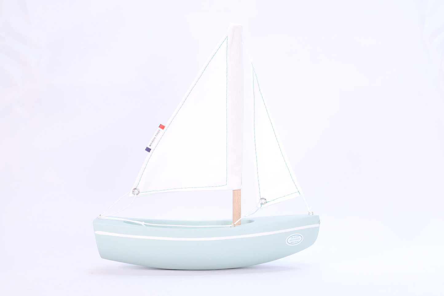 Bateau le Sloop - 20 cm - vert d'eau