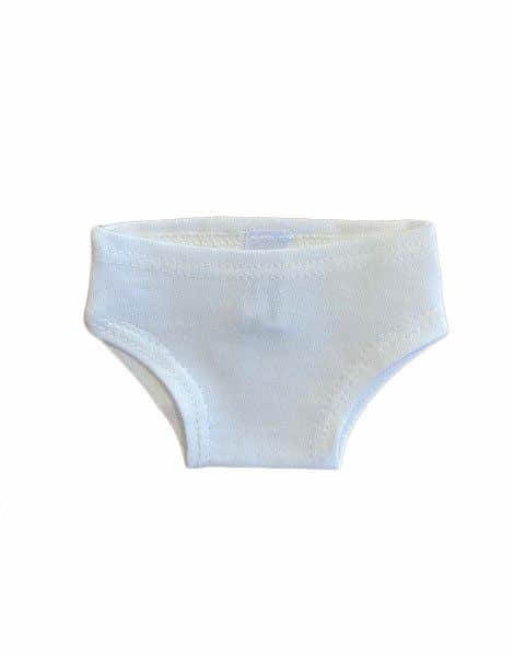 Culotte Gordis blanche en coton - Pour poupée 34 cm