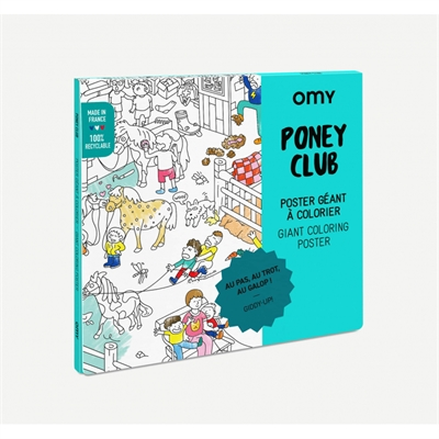 Poney club - Poster Géant - 70 x 100 cm OMY