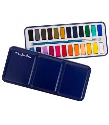 Boite aquarelle aujourd'hui c'est mercredi