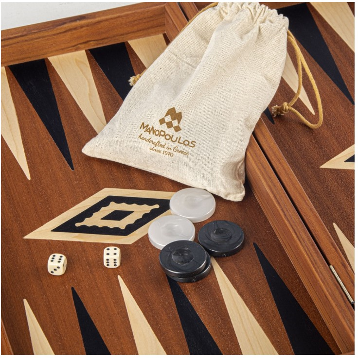 BACKGAMMON 38CM TYPE Acajou