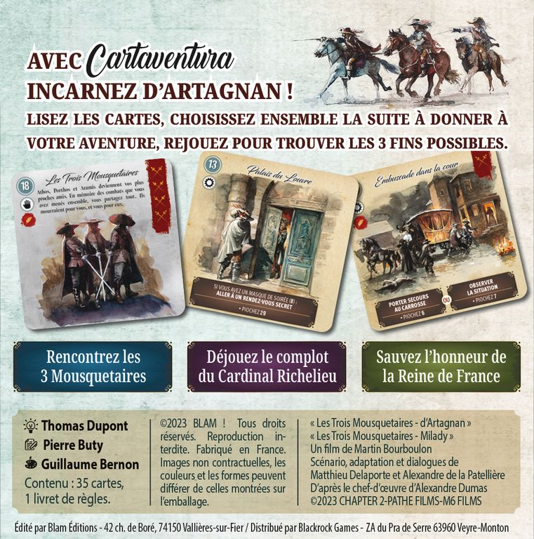 CARTAVENTURA 3 MOUSQUETAIRES : L'honneur de la Reine