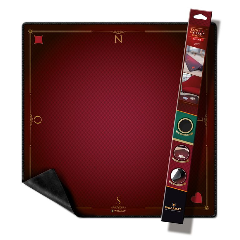 TAPIS CARTES PRESTIGE ROUGE (FORMAT TAROT 60X60 CM)