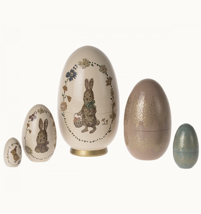 Oeuf de Pâques babushka, lot de 5