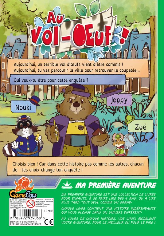 MA 1ERE AVENTURE : AU VOL-OEUF Version Longue