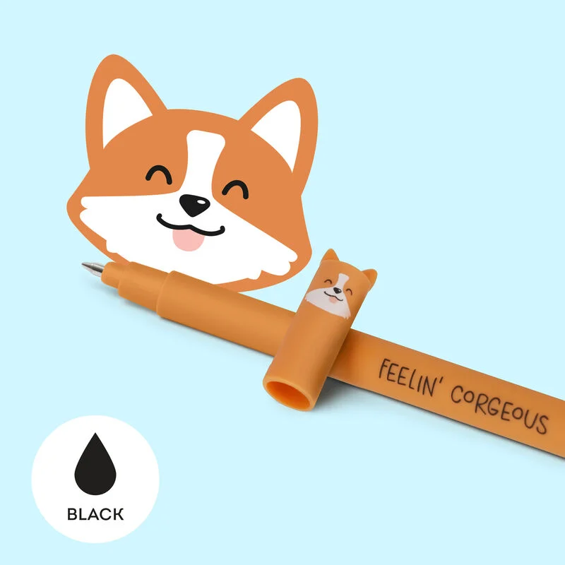 STYLO À ENCRE GEL EFFAÇABLE - ERASABLE PEN - CORGI