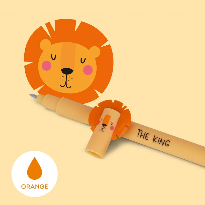 STYLO À ENCRE GEL EFFAÇABLE - ERASABLE PEN - LION