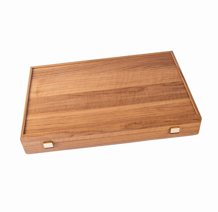 BACKGAMMON CUIR SYNTHETIQUE CHAMPAGNE 48CM