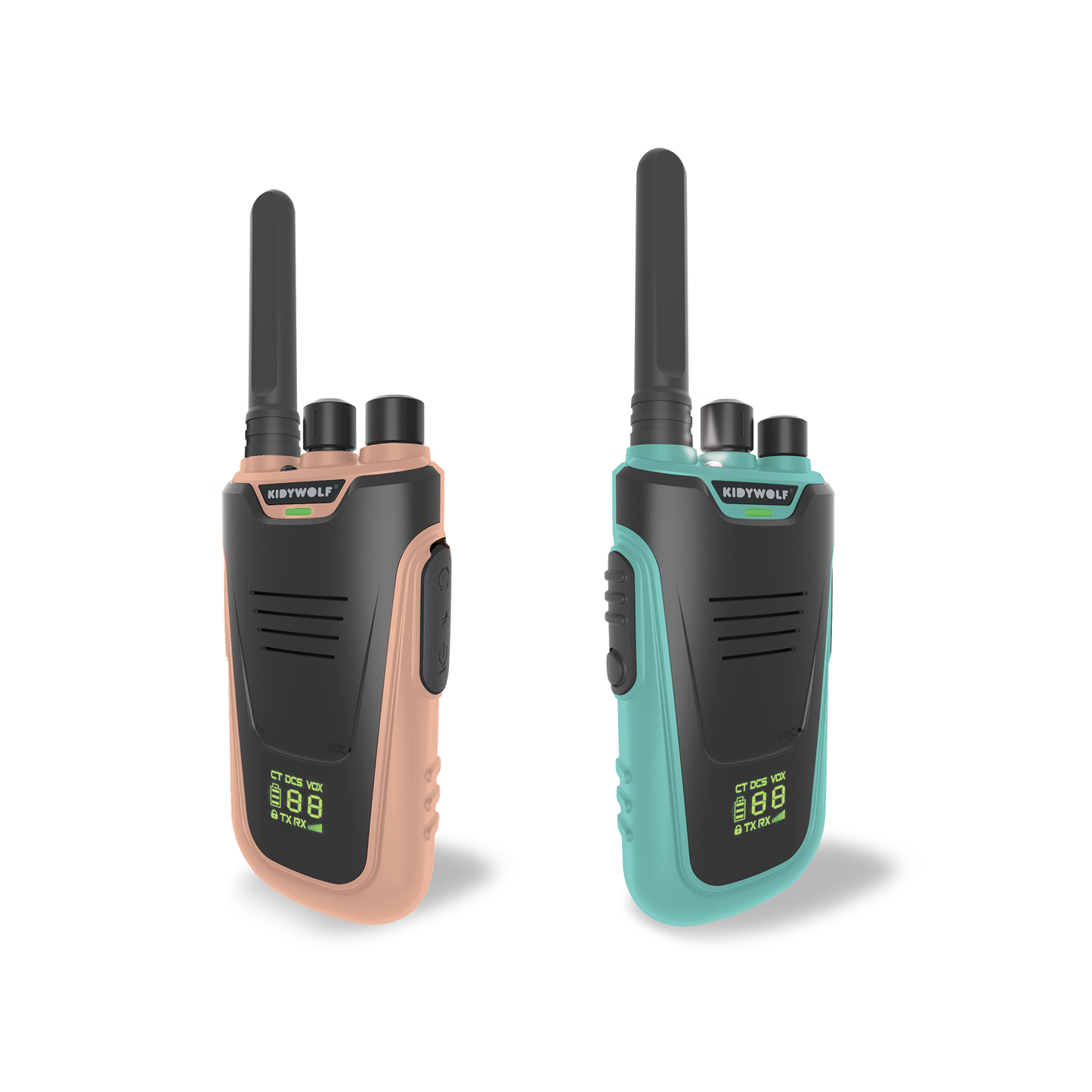 KIDYTALK paire de talkie walkie nude - cyan