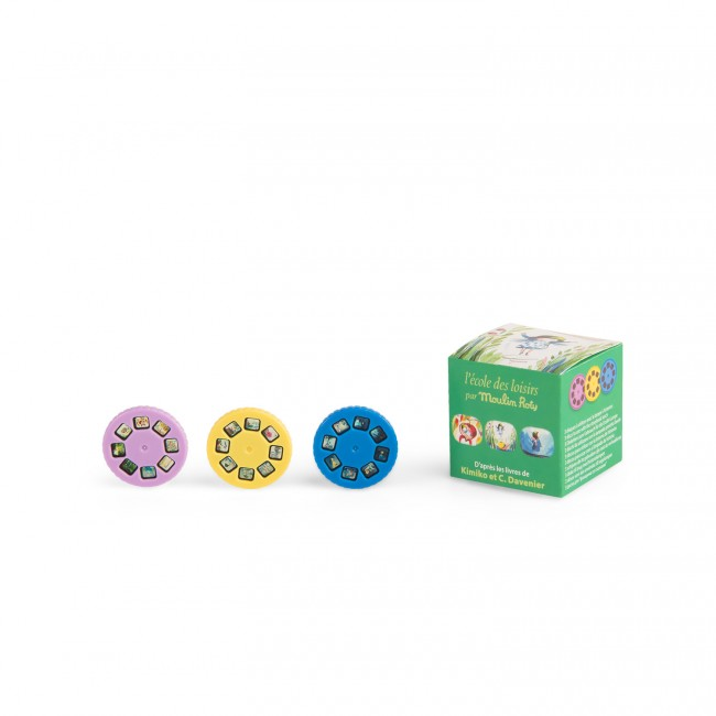 Boîte de 3 disques pour lampe Minusculette Ecole des loisirs