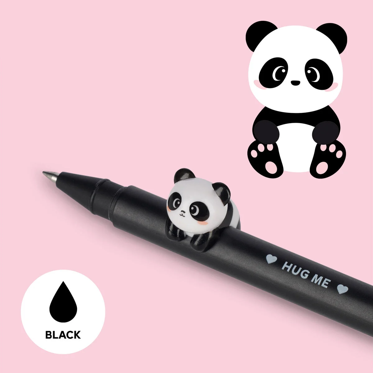 GEL PEN WITH ANIMAL DECORATION - LOVELY FRIENDS - PANDA