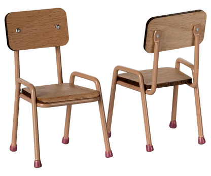 Ensemble table et chaises, Souris - Rose "dark powder"