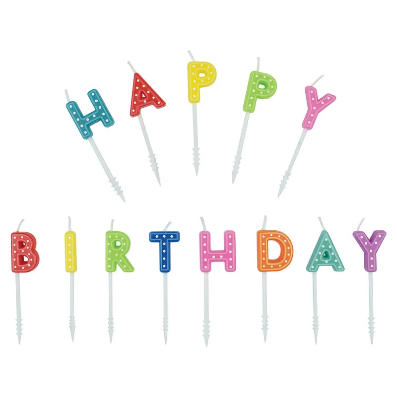 BOUGIES POUR GÂTEAU - PARTY CANDLES - MULTICOLOR