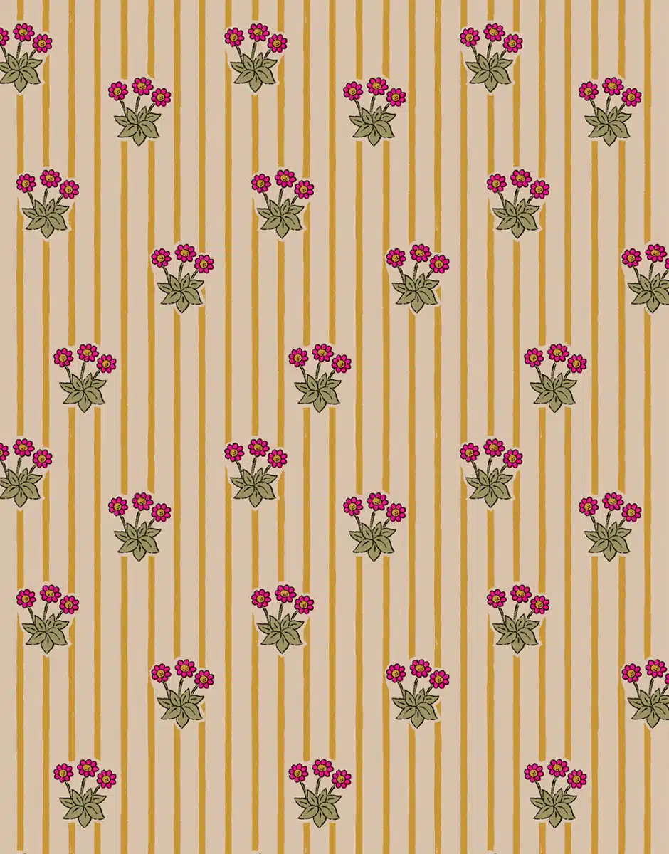 Robe Daisy et son headband croisé en coton Pâquerettes avec passepoil