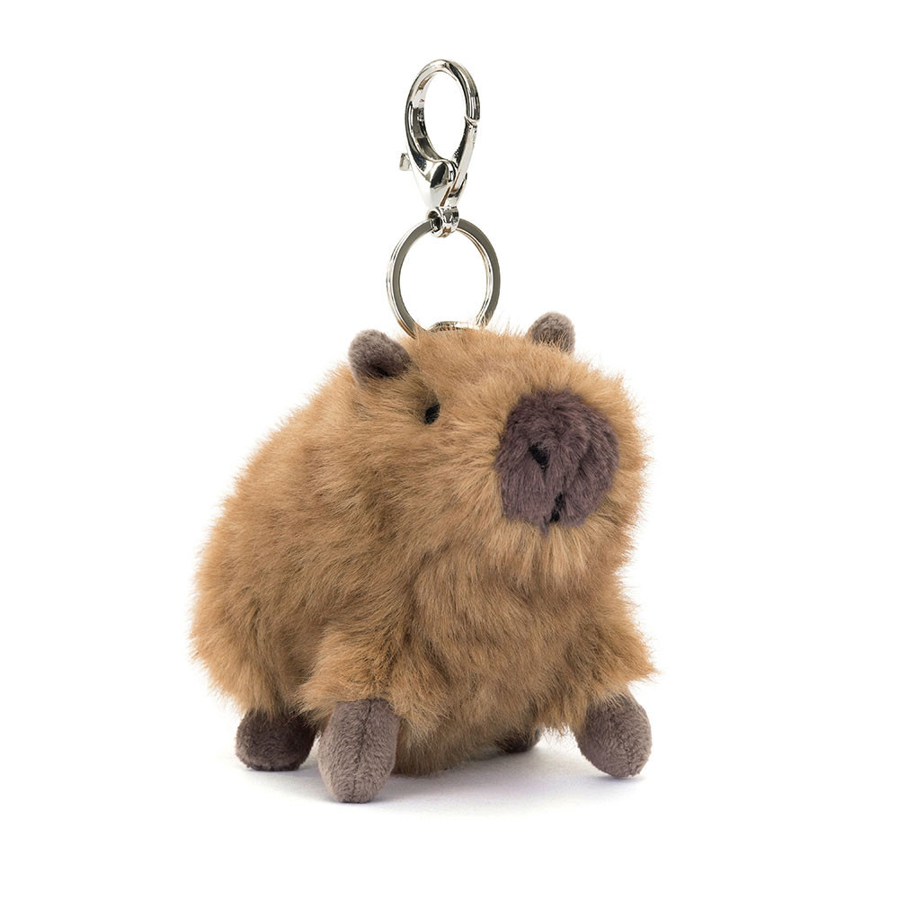 Clyde Capybara Bag Charm - 14cm x 6cm x 10cm