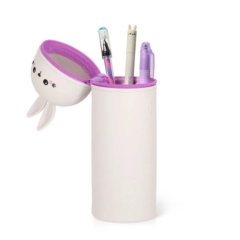 2-IN-1 SILICONE PENCIL CASE - KAWAII - BUNNY
