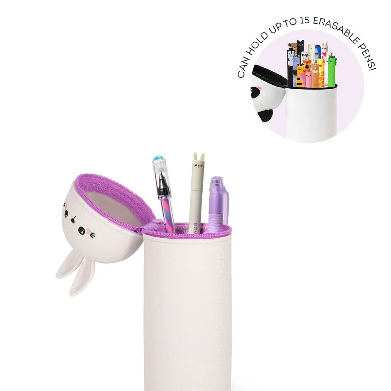 2-IN-1 SILICONE PENCIL CASE - KAWAII - BUNNY