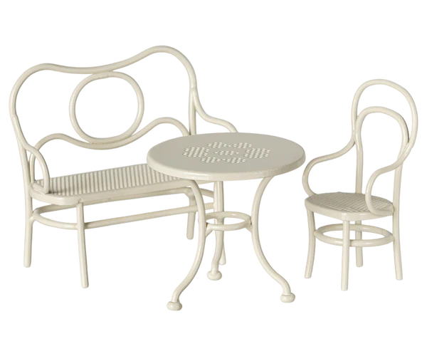 Table, banc & chaise, Souris, Small - Blanc cassé
