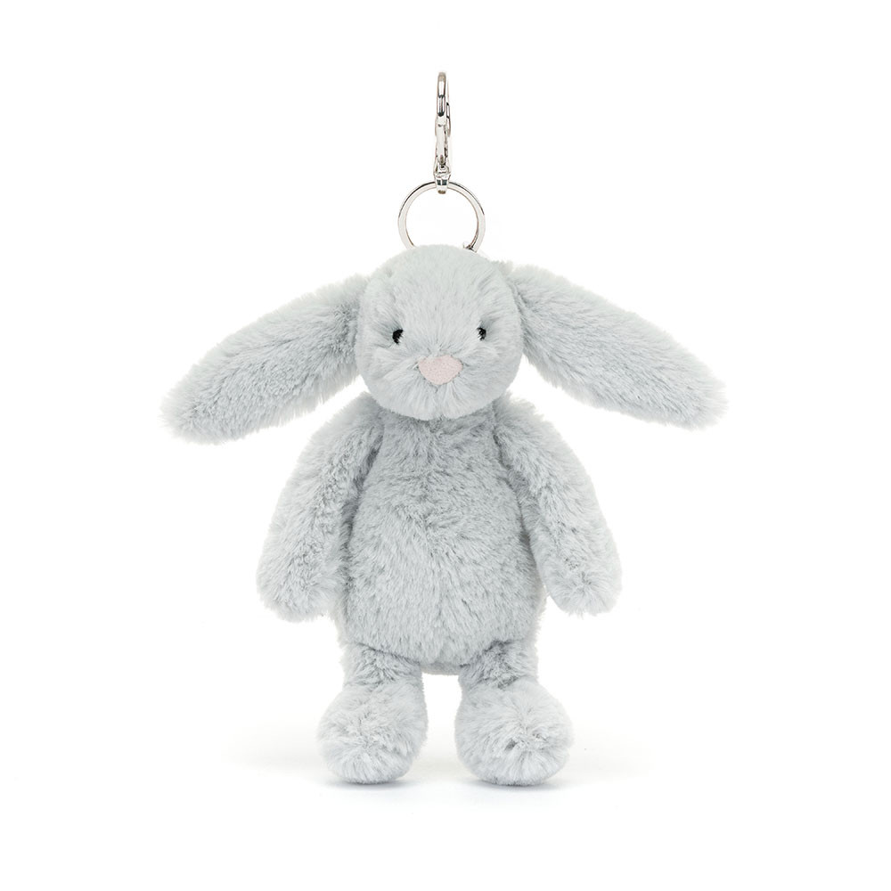 Bashful Silver Bunny Bag Charm - 18cm x 5cm x 4cm