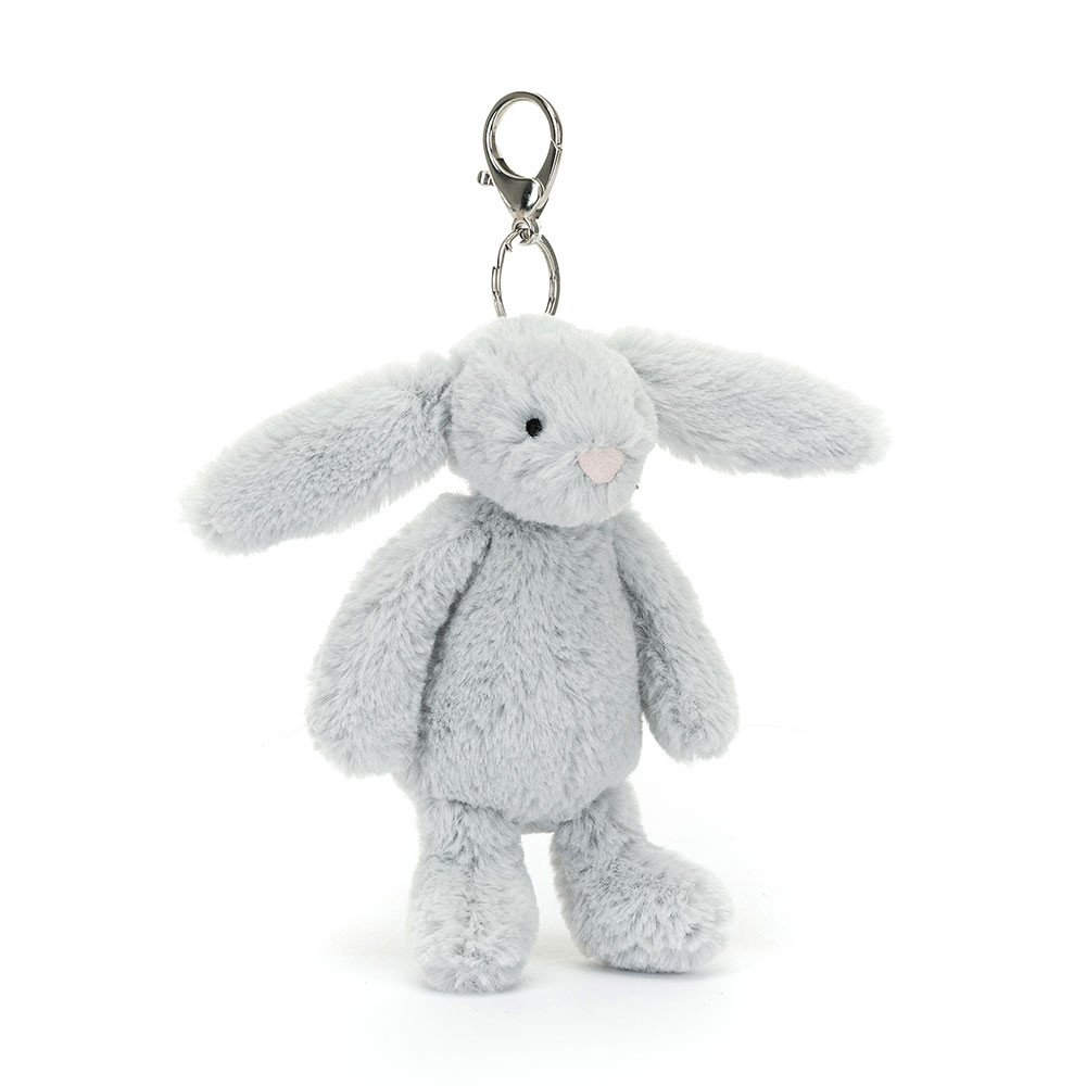 Bashful Silver Bunny Bag Charm - 18cm x 5cm x 4cm