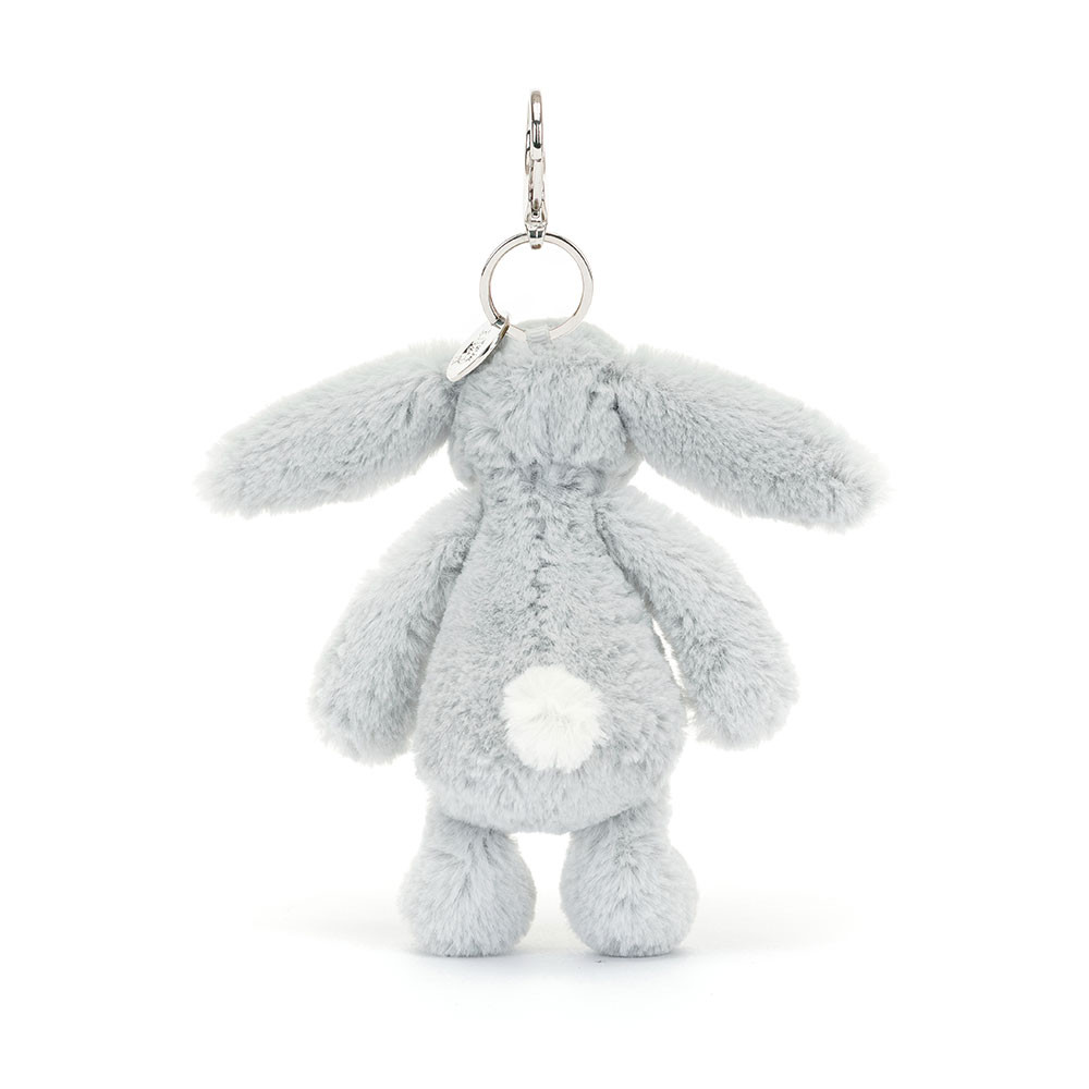 Bashful Silver Bunny Bag Charm - 18cm x 5cm x 4cm