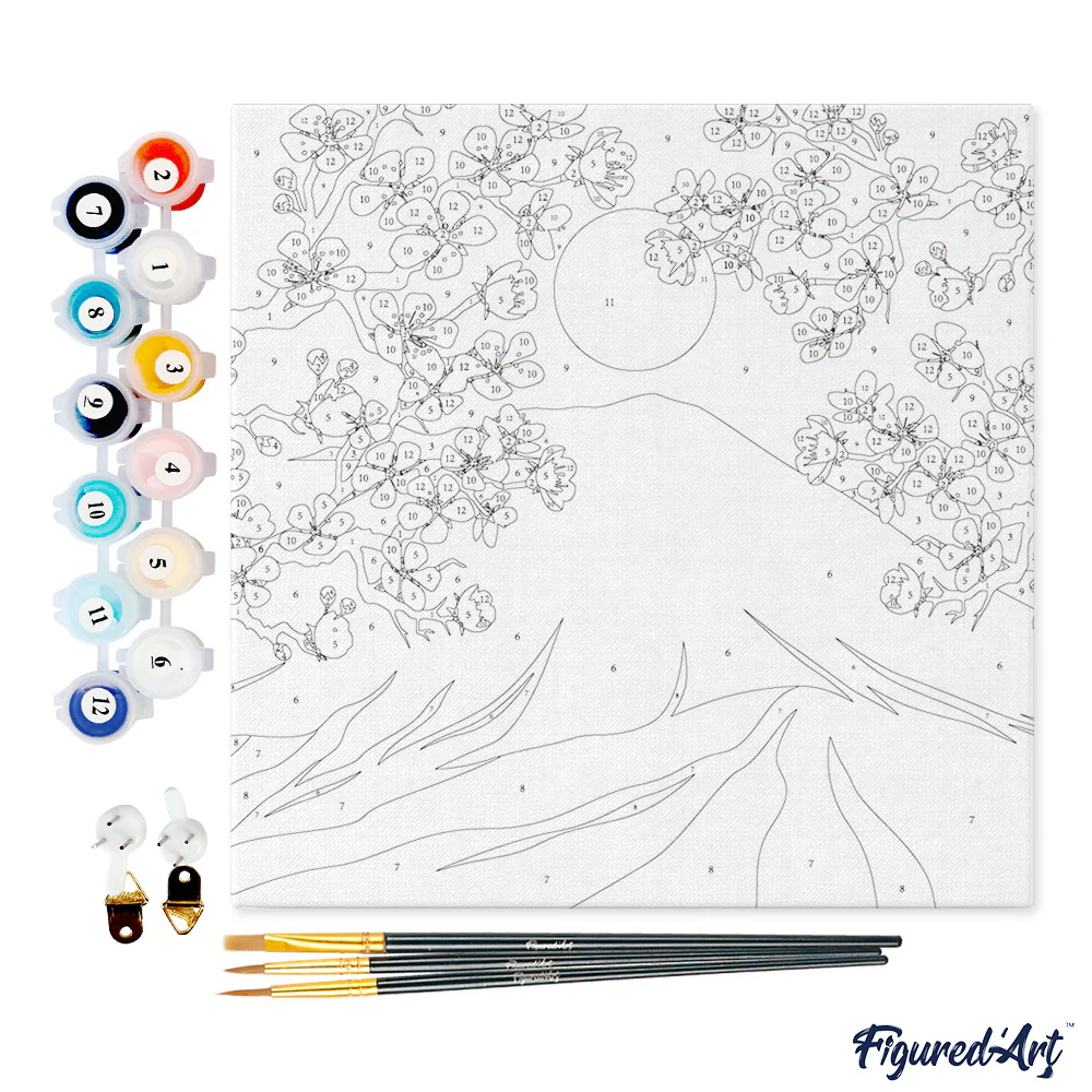 Mini Peinture par numéros Figured'Art - Le mont Fuji