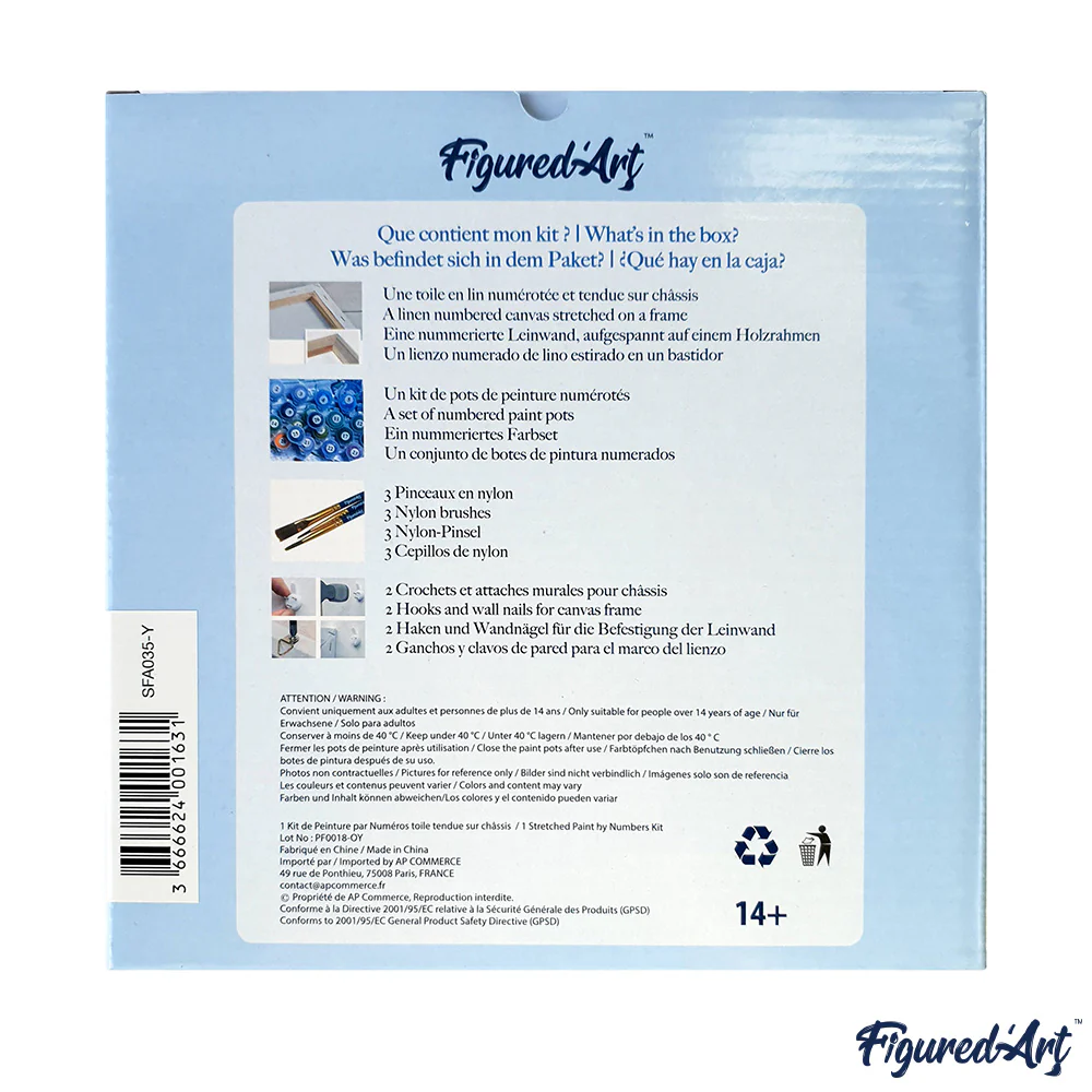 Mini Peinture par numéros Figured'Art - Oiseau et papillon