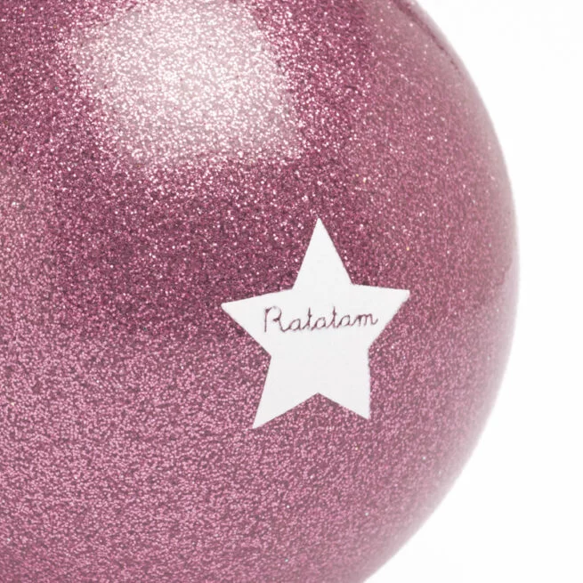 Ballon mouton pailleté 10 cm - Rose