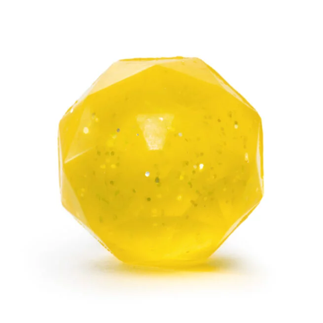 Balle rebondissante facettes oiseau - Jaune