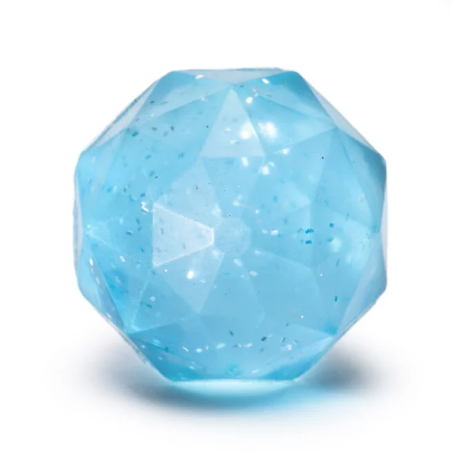 Balle rebondissante facettes oiseau - Bleu