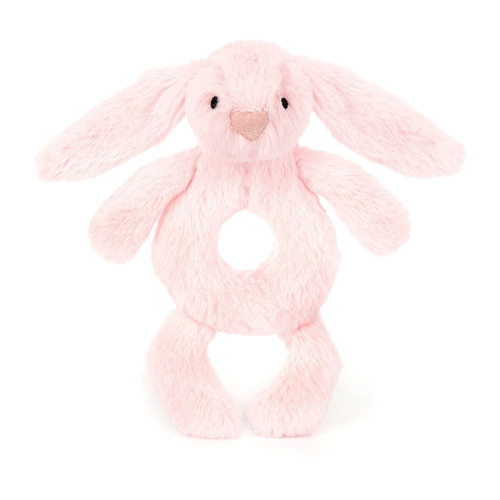 Bashful Pink Bunny Ring Rattle - 18cm x 8cm x 2cm