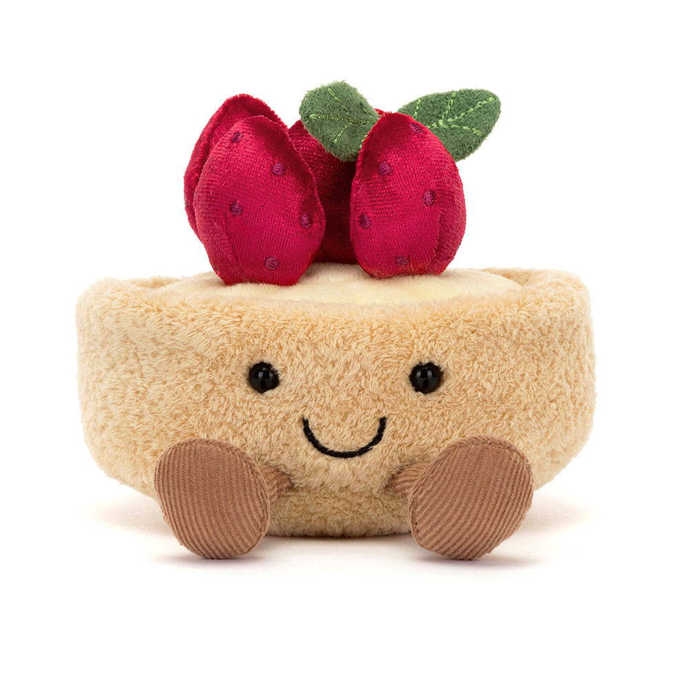 Amuseables Fleurette Tarte Aux Fraises - 11cm x 10cm x 9cm
