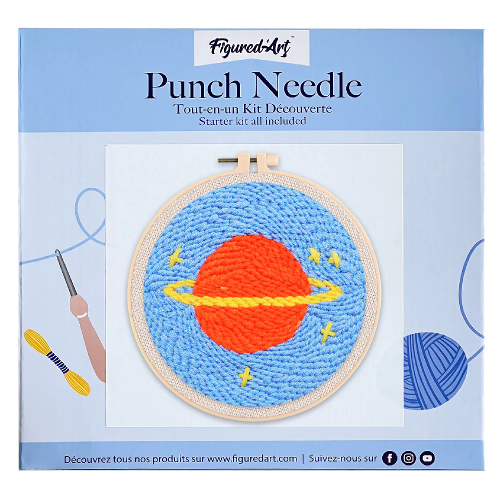 Punche Needle Figured'Art - "PLANETE SATURNE"