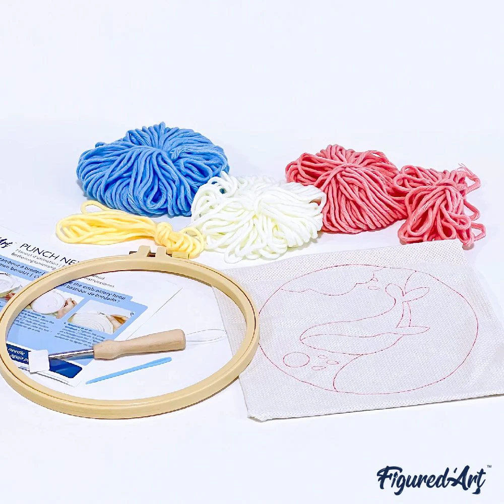 Punch needle Figured'Art - "CHAT DANS SON COUFFIN"
