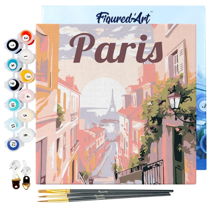 Mini Peinture par numéros Figured'Art - Vue de Paris