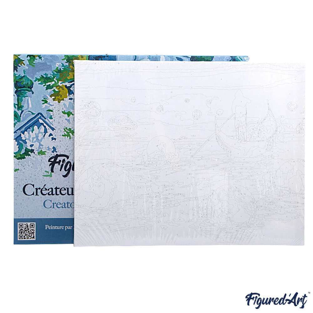 Peinture par numéros Figured'Art - Affiche de voyage Paris en fleurs