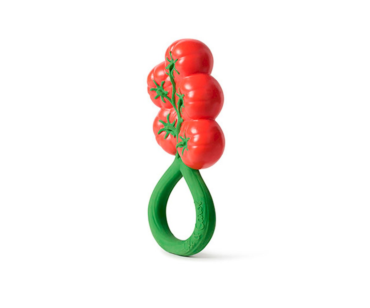 Hochet Anneau de Dentition Tomato Rattle Toy - 13,5 cm