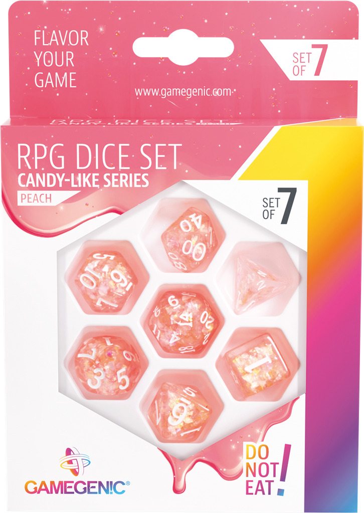 Candy-like Series - Peach- Set de 7 Dés