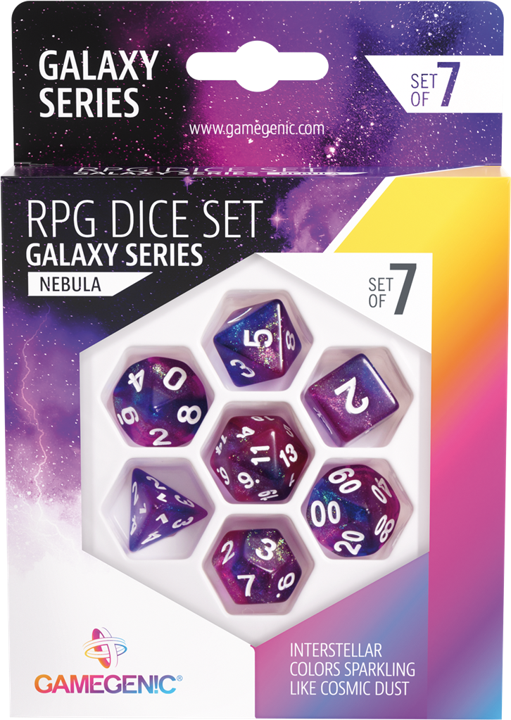 Galaxy Series - Nebula- Set de 7 Dés JDRGamegenic