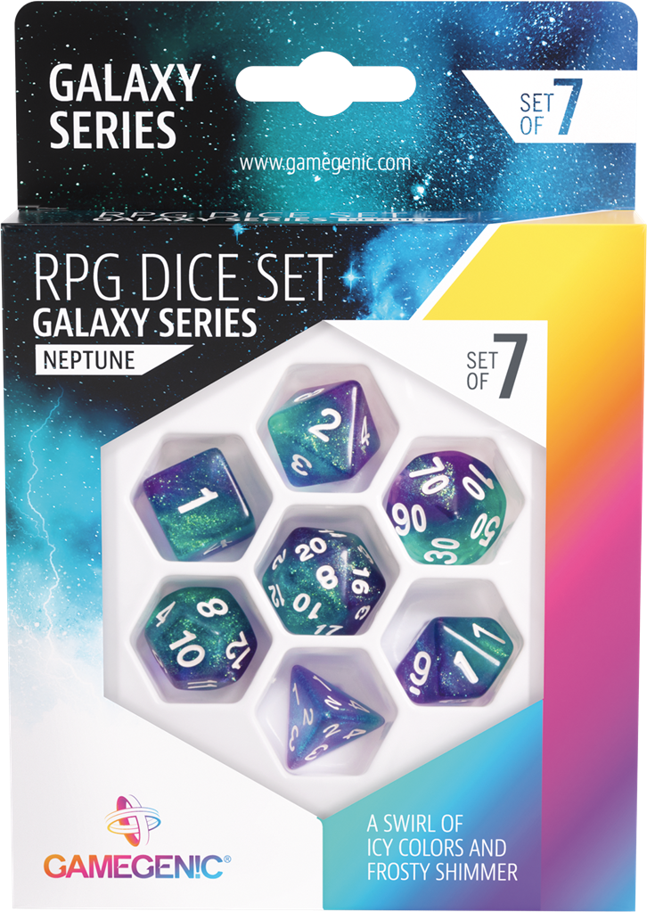 Galaxy Series -Neptune- Set de 7 Dés