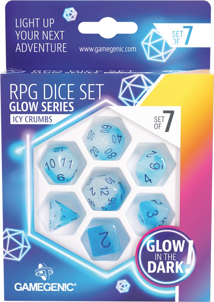 Glow Series -Icy Crumbs- Set de 7 Dés