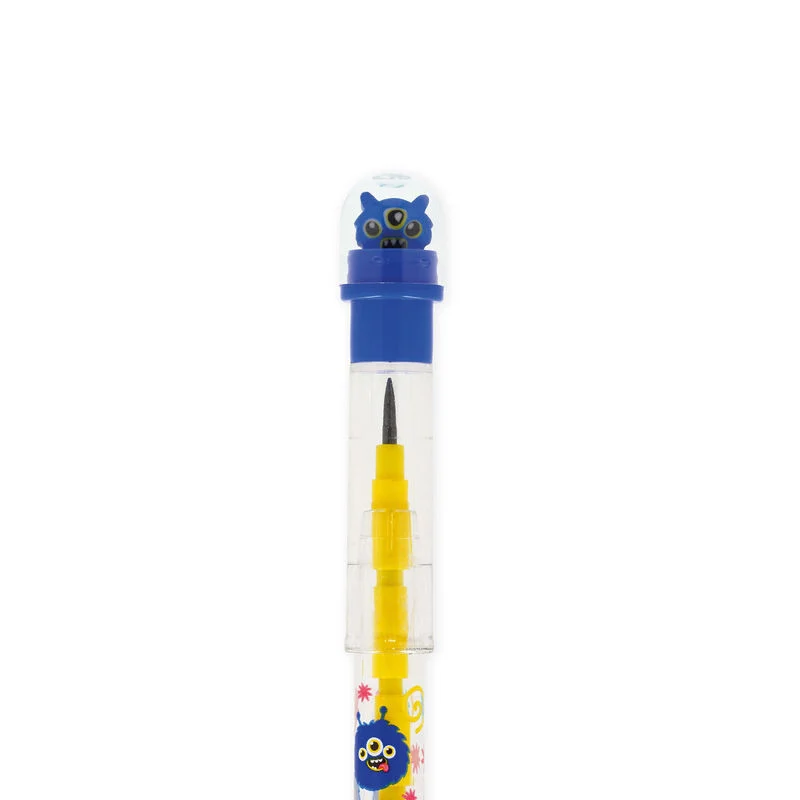 CRAYON EMPILABLE AVEC GOMME - TAKE A TIP - MONSTER