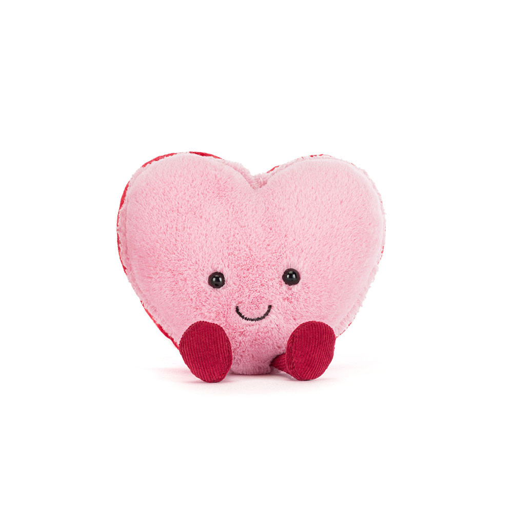 Amuseables Colette Heart Macaron (Pink) - 13cm x 12cm x 6cm