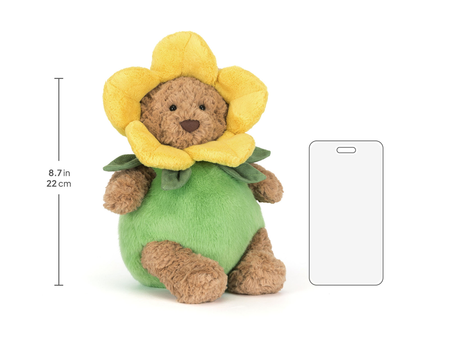 Bartholomew Bear Daffodil Outfit - 26cm x 15cm x 15cm