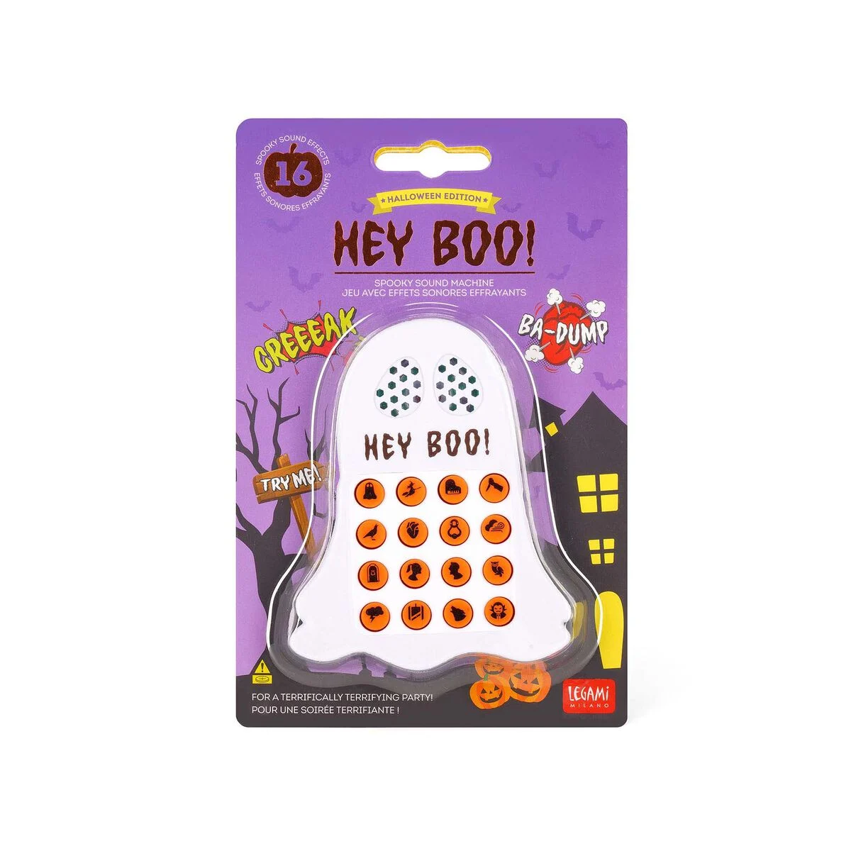 JEU EFFETS SONORES EFFRAYANTS - HEY BOO! - HALLOWEEN