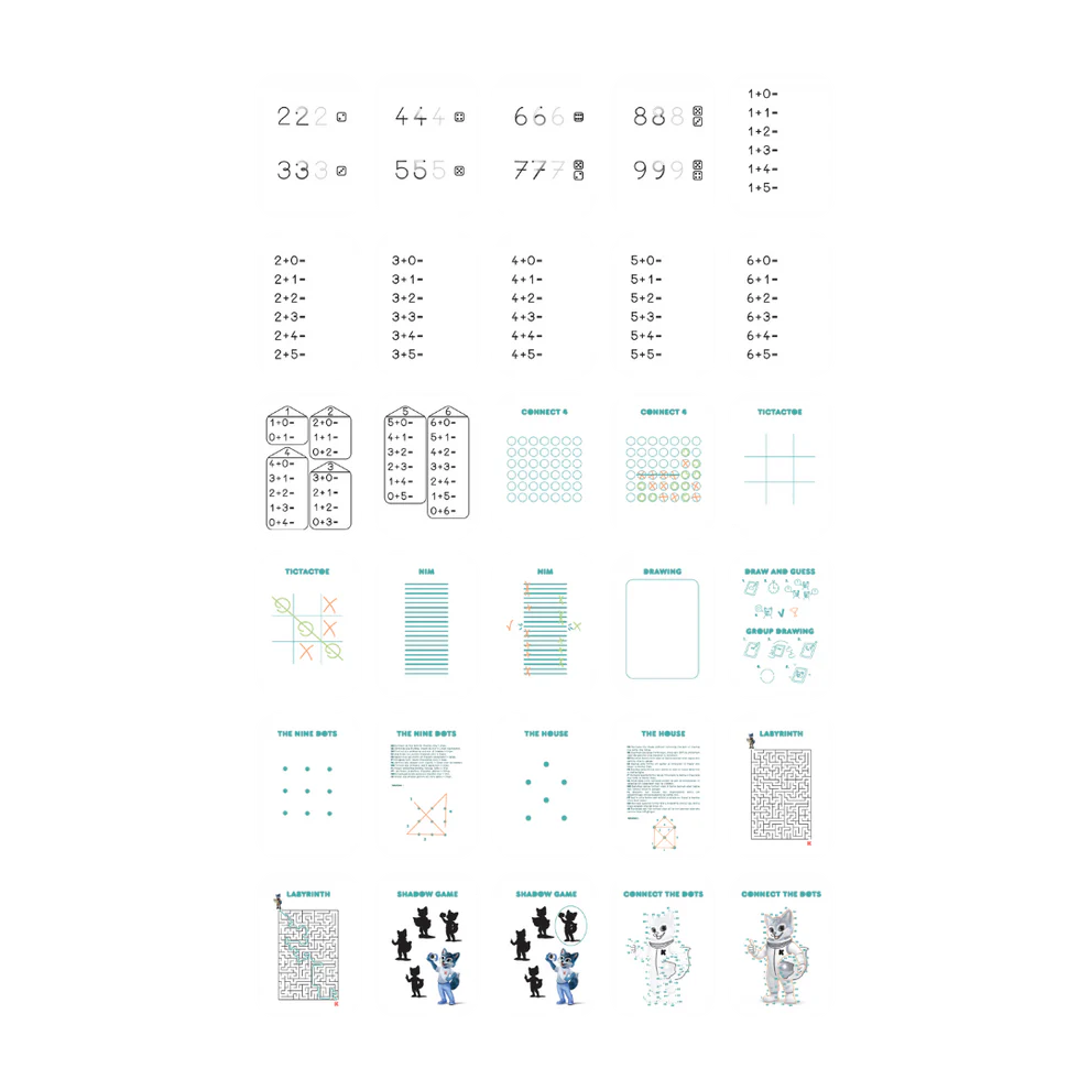REFIL KIDYDRAW-MINI Dessins "jeux" et "éducation"